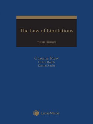 cover image of The Law of Limitations
